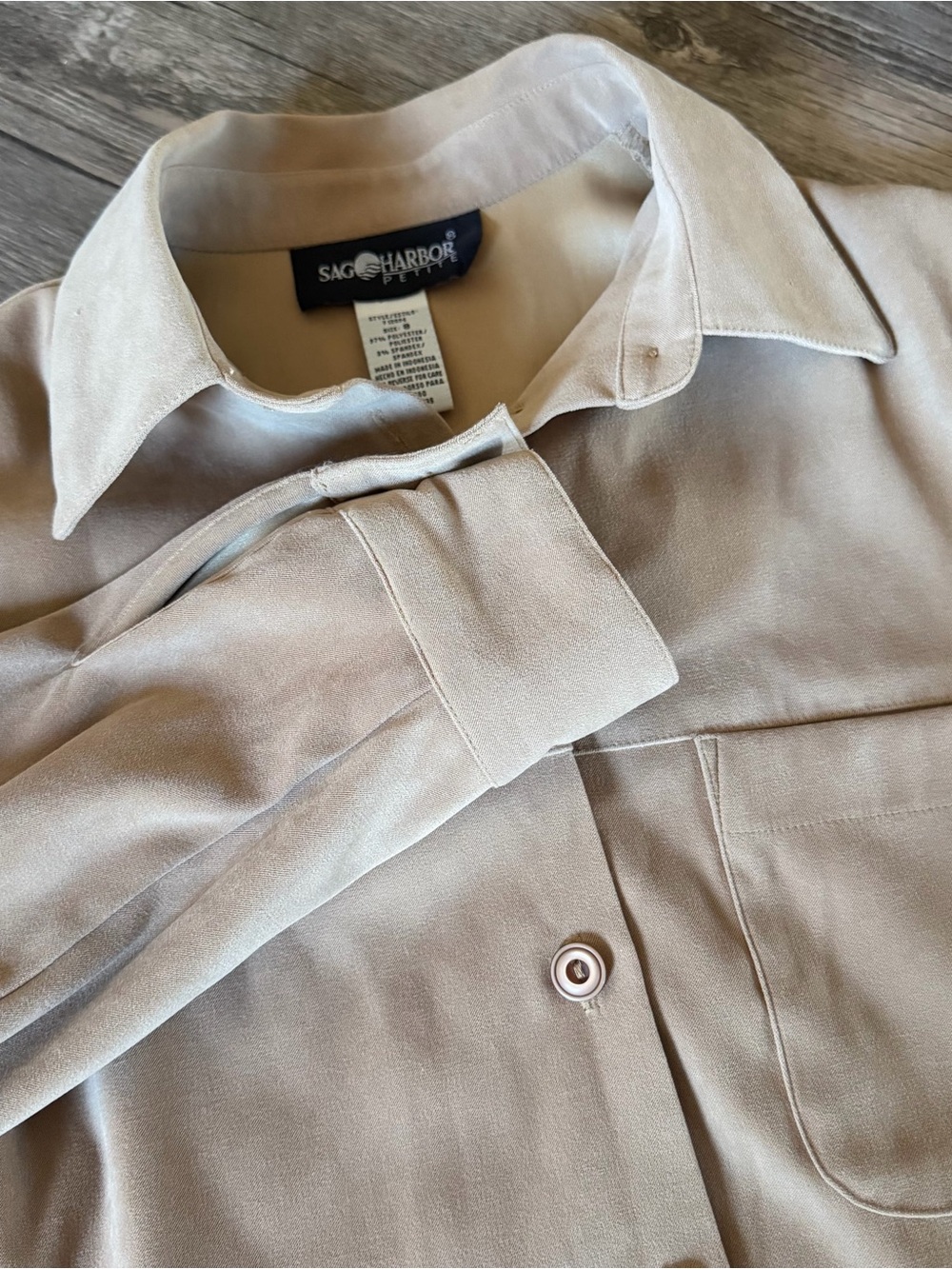 Sag Harbor Lightweight Shirt Jacket in Light Taupe